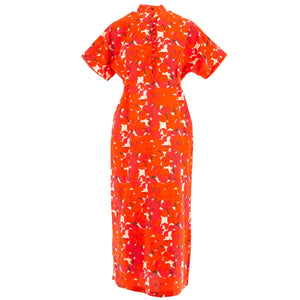 Mandarin-Maxikleid – leuchtendes Orange