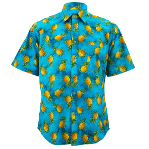 Chemise à manches courtes coupe classique - ananas