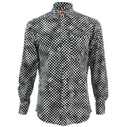 Regular Fit Long Sleeve Shirt - Black & White Shapes