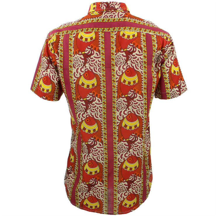 Tailored Fit Short Sleeve Shirt - Fire Fish