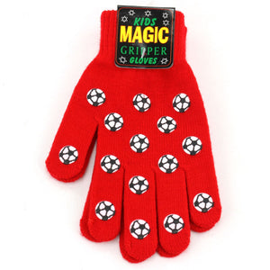 Magic Gloves Football Stretchy Kids Gloves - Red