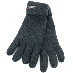 Fold op manchetter termiske handsker - grå
