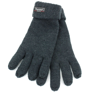 Gants thermiques à poignets repliables - gris