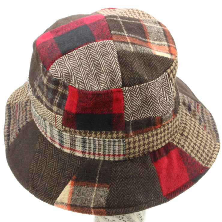 Patchwork Tweed bucket hat - Red
