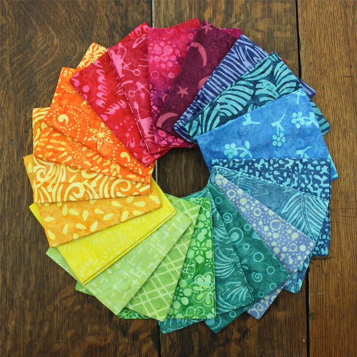 Fat Quarter - 20 Pieces of 19" x 20" Cotton Batik