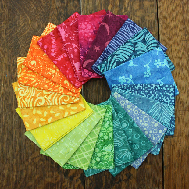 Fat Quarter - 20 Pieces of 19" x 20" Cotton Batik