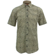 Tailored Fit Short Sleeve Shirt - Block Print - Psychedelic Shift