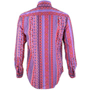 Regular Fit Long Sleeve Shirt - Pink Purple & Red Zig Zags