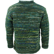 Chunky Wool Space Dye Knit Jumper - Hunter Green