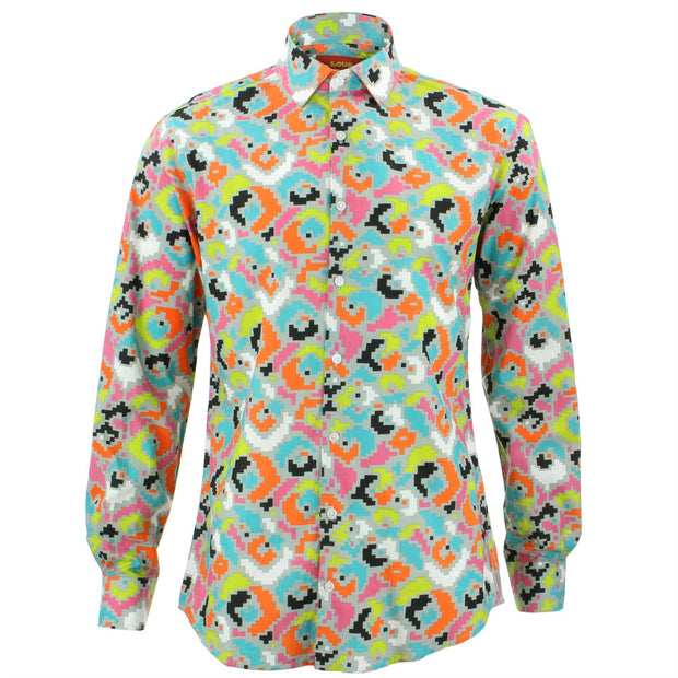 Tailored Fit Long Sleeve Shirt - Pixel