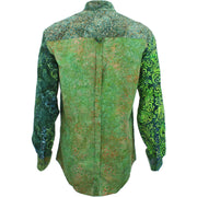 Regular Fit Long Sleeve Shirt - Random Mixed Batik - Dark Green