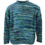 Chunky Wool Space Dye Knit Jumper - Forest