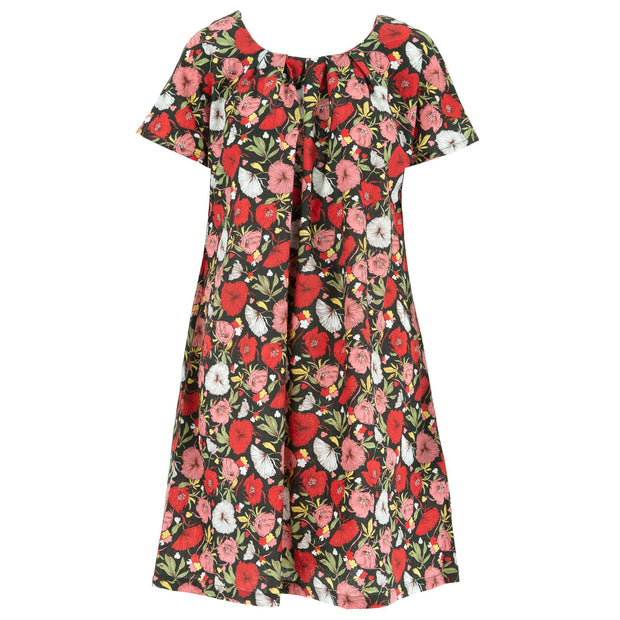 Floaty Pocket Pleat Dress - Avignon Petal Black