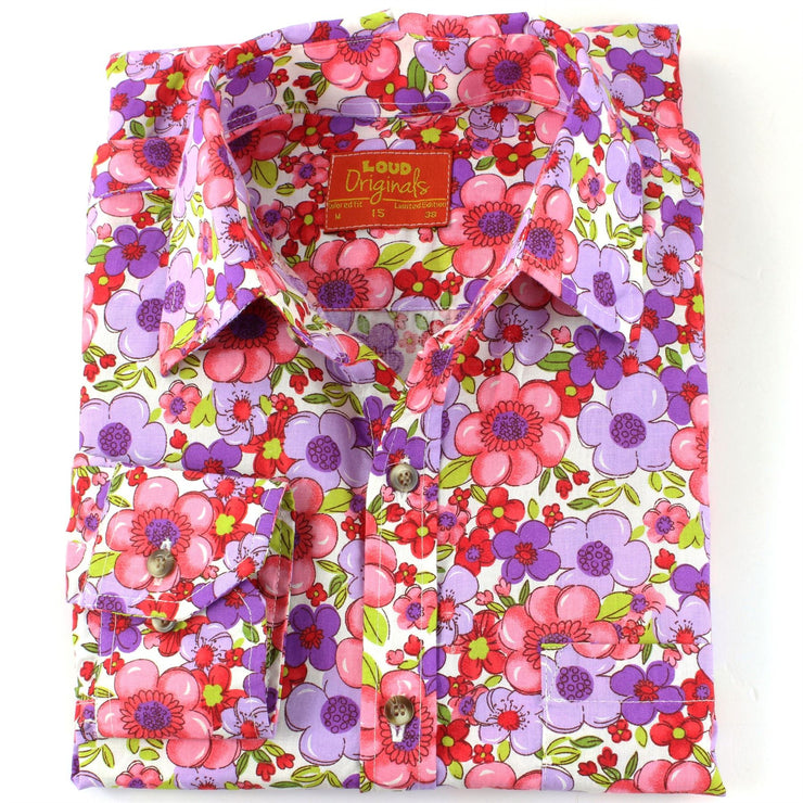 Tailored Fit Long Sleeve Shirt - Bright Summer Floral