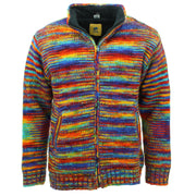 Hand Knitted Wool Jacket Cardigan - SD Rainbow