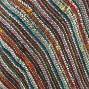 Stripe Crochet Poncho Short - Multi/Red