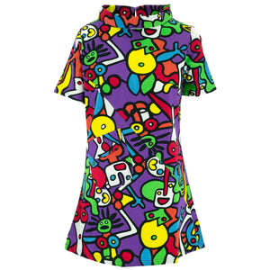 Sixties Shift Dress - Tiffy Purple