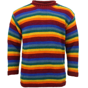 Chunky Wool Knit Jumper - Rainbow