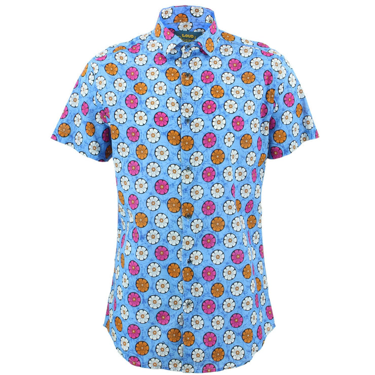 Tailored Fit Short Sleeve Shirt - Abstract Daisy