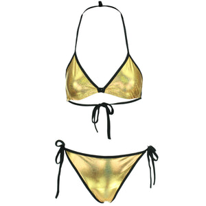 Glänzender Bikini - Gold (Einheitsgröße)