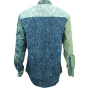 Regular Fit Long Sleeve Shirt - Random Mixed Batik - Dark Blue