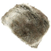 Ladies 2-Tone Brown Faux Fur Pill Box Hat