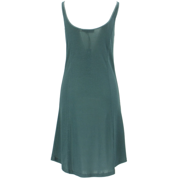 Sleeveless Jersey Scoop Neck A-Line Dress - Blue Grey