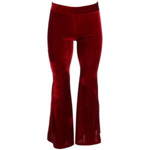 Pantalon évasé en velours - rouge