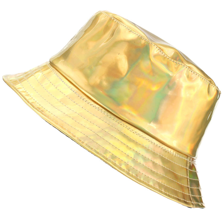 Holographic Bucket Hat - Shiny Gold