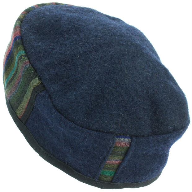 Nepalese Wool Smoking Hat - Navy