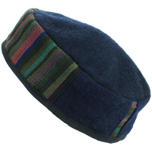 Nepalese Wool Smoking Hat - Navy