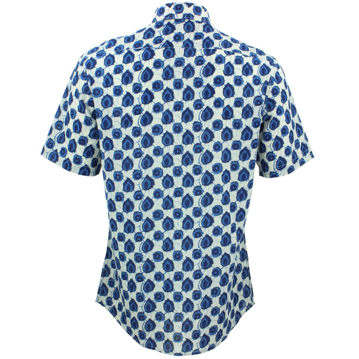 Tailored Fit Short Sleeve Shirt - Blue Figs