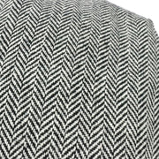 Classic Herringbone country flat cap - Black & white