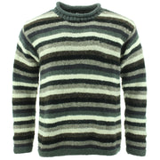 Chunky Wool Knit Jumper - Stripe Greys