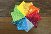 Fat Quarter - 10 Pieces of 19" x 20" Cotton Batik