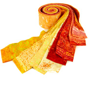 Cotton Batik Pre Cut Fabric Bundles - Jelly Roll - Honey Orange