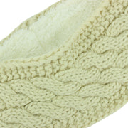 Knitted Ribbed Headband - Cream
