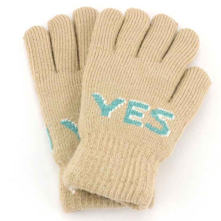 "Yes" Thick Gloves - Beige