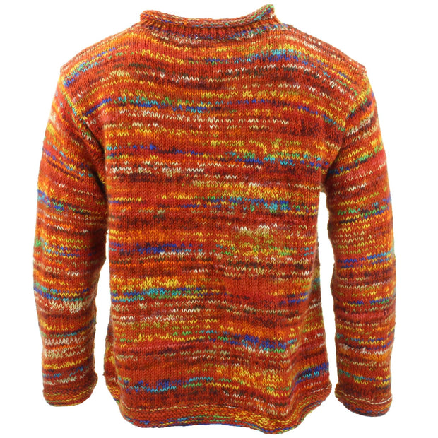 Chunky Wool Knit Jumper Space Dye - SD Red Mix