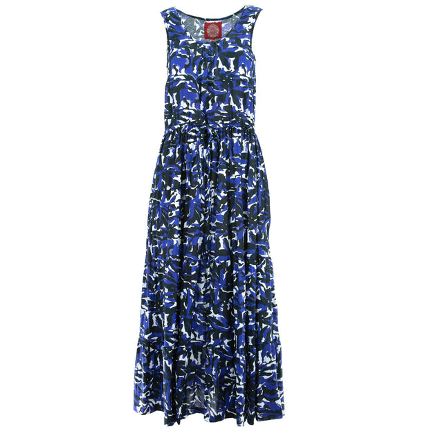 Waisted Maxi Dress - True Camo Blues