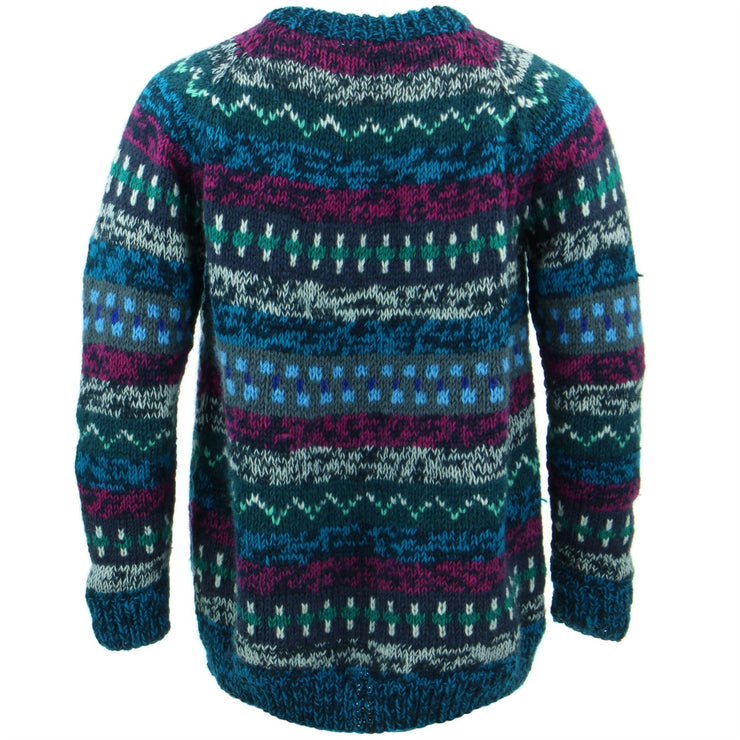 Chunky Wool Knit Jumper - 17 Blue