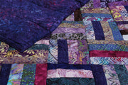 Handmade Quilted Patchwork Batik Printed Bedspread