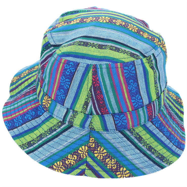 Aztec Print Bucket Hat - Blue