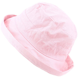 Chapeau de soleil en lin pour femme - rose