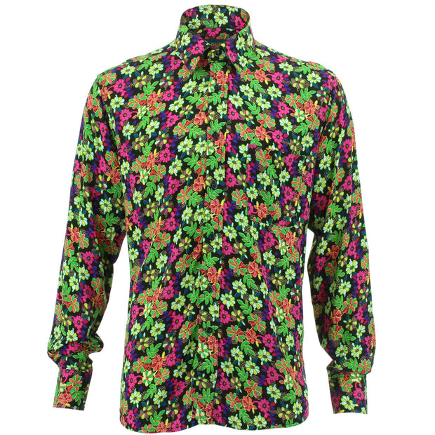 Regular Fit Long Sleeve Shirt - Vibrant Floral