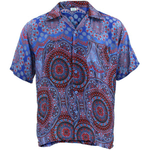 Boho Kreis-Mandala-Shirt – dunkelblau
