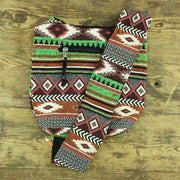 Cotton Canvas Sling Shoulder Bag - Aztec Green