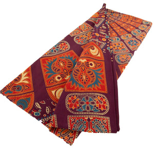 Blockbedruckter Mandala-Wandbehang – gebranntes Orange