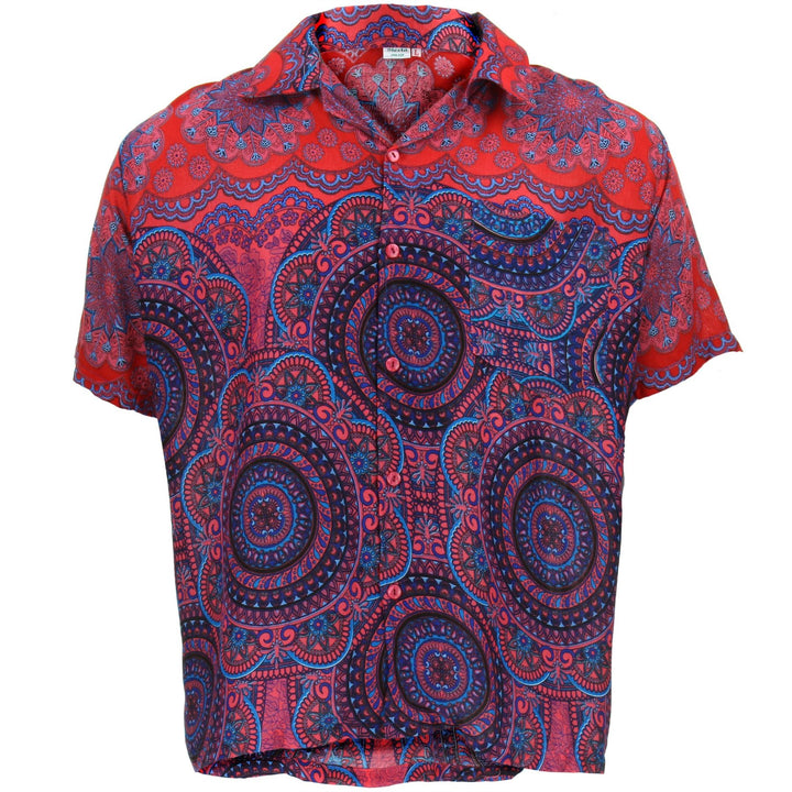 Boho Circle Mandala Shirt - Red