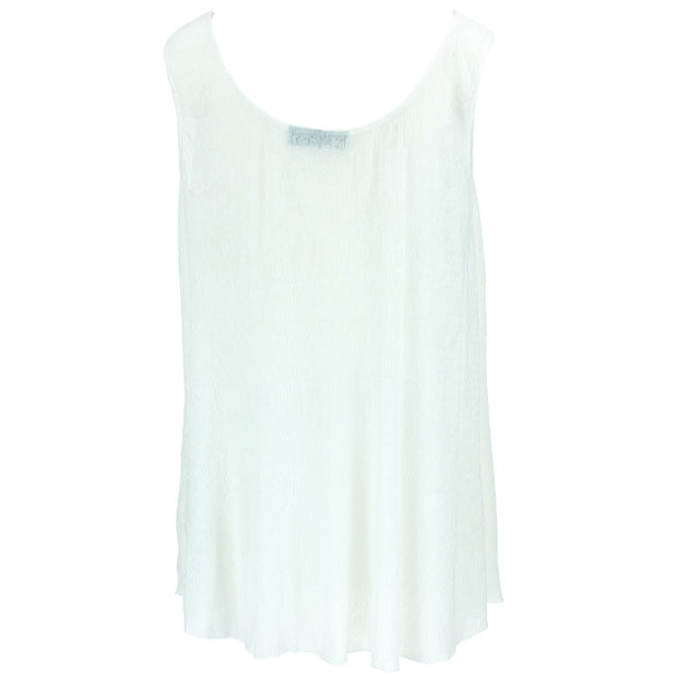 Sleeveless Knitted Top - White